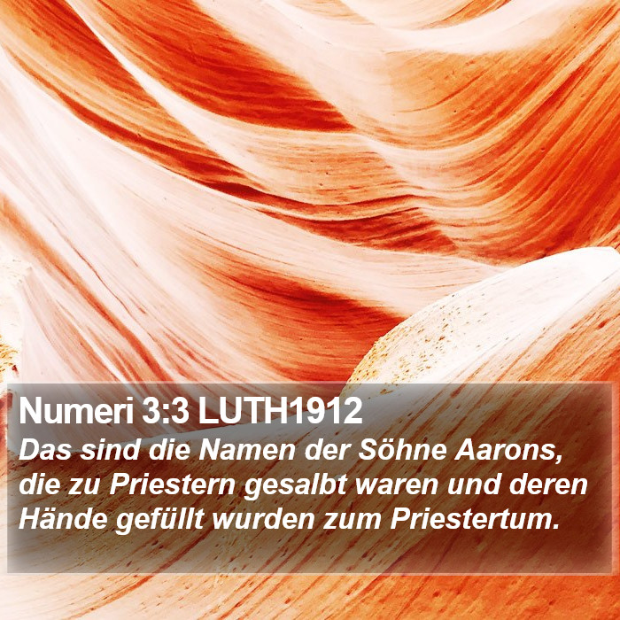 Numeri 3:3 LUTH1912 Bible Study