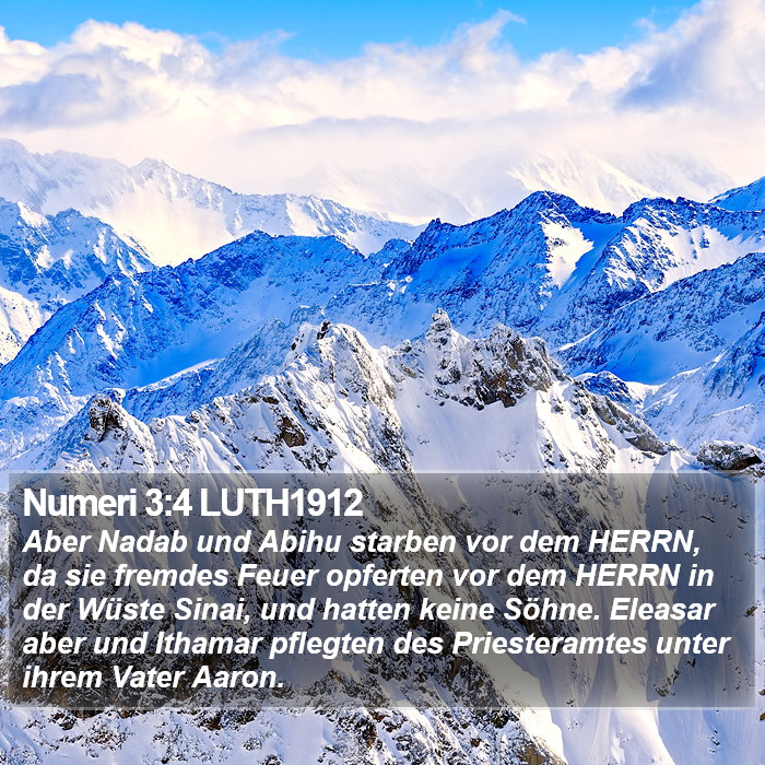 Numeri 3:4 LUTH1912 Bible Study