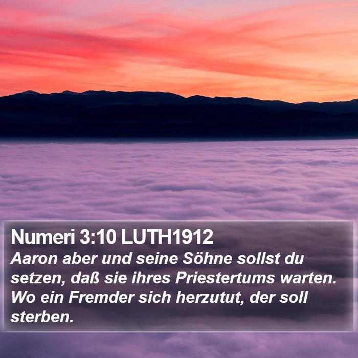 Numeri 3:10 LUTH1912 Bible Study