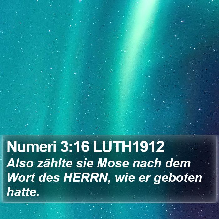 Numeri 3:16 LUTH1912 Bible Study
