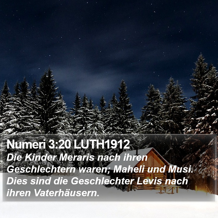 Numeri 3:20 LUTH1912 Bible Study