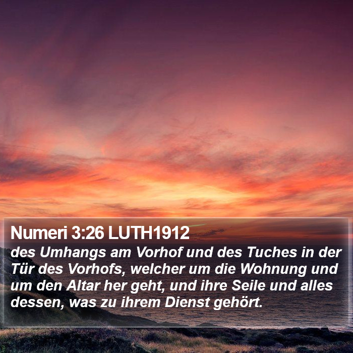Numeri 3:26 LUTH1912 Bible Study