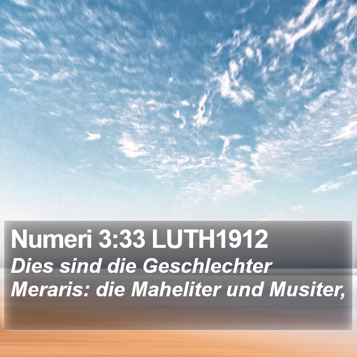 Numeri 3:33 LUTH1912 Bible Study