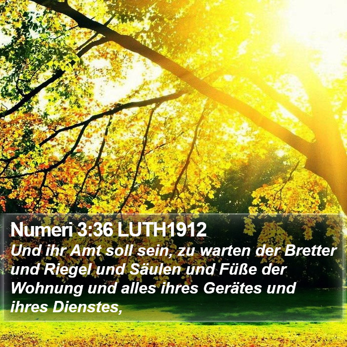 Numeri 3:36 LUTH1912 Bible Study