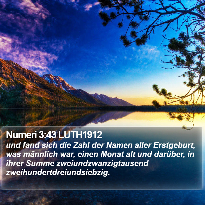 Numeri 3:43 LUTH1912 Bible Study