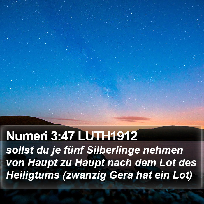 Numeri 3:47 LUTH1912 Bible Study
