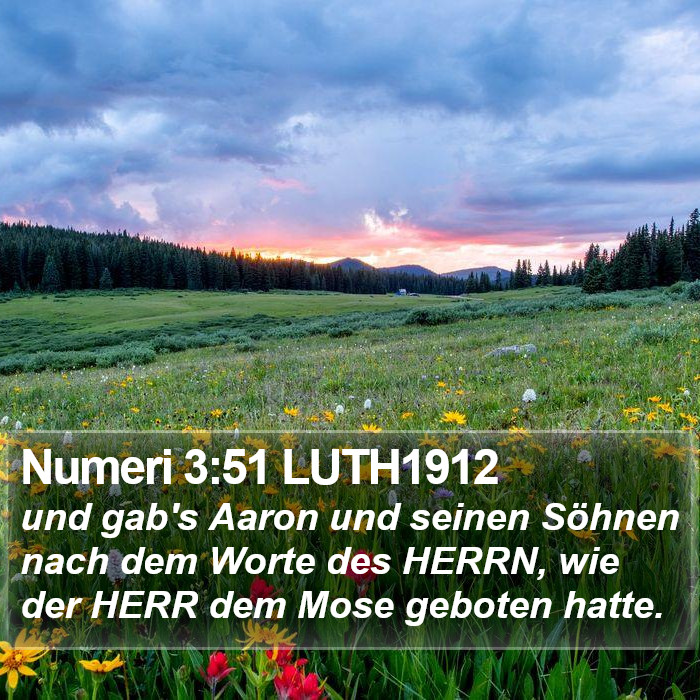 Numeri 3:51 LUTH1912 Bible Study
