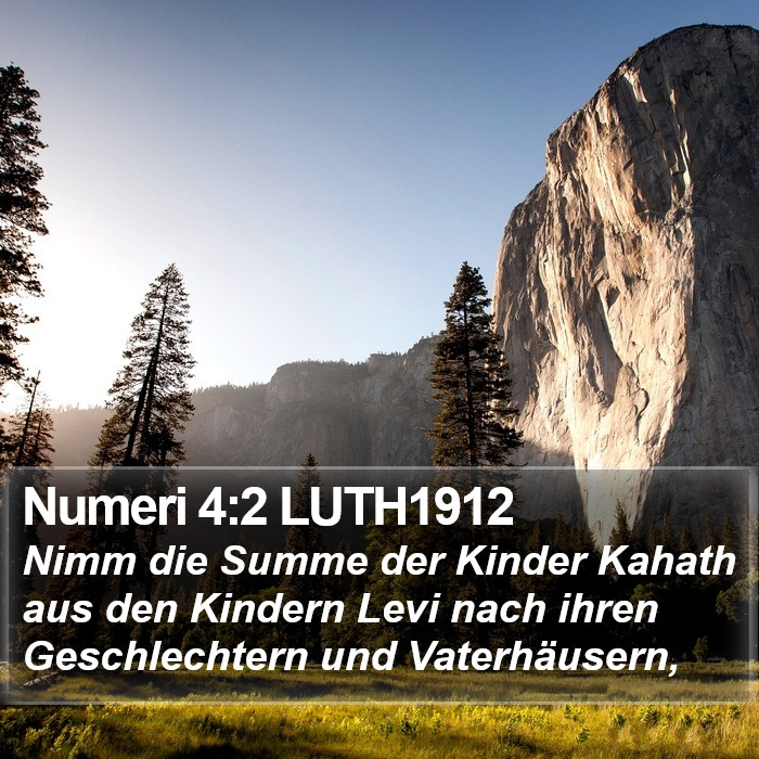 Numeri 4:2 LUTH1912 Bible Study