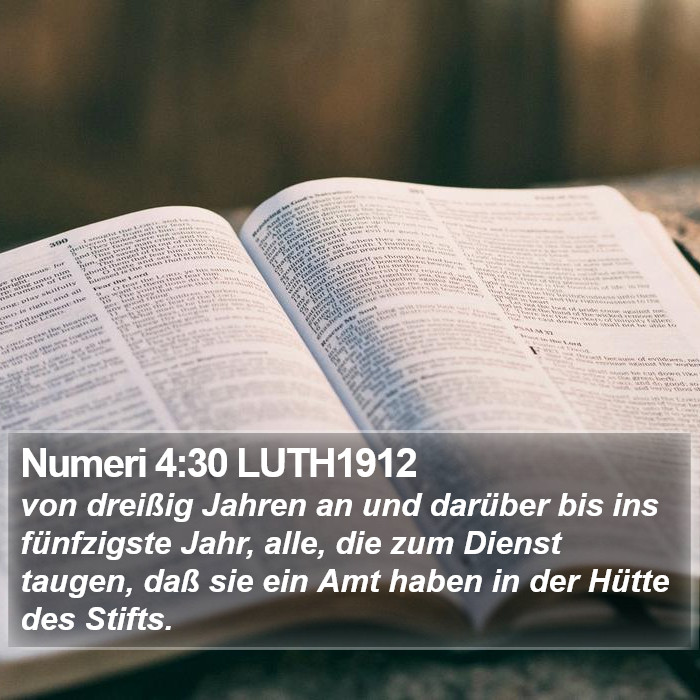 Numeri 4:30 LUTH1912 Bible Study