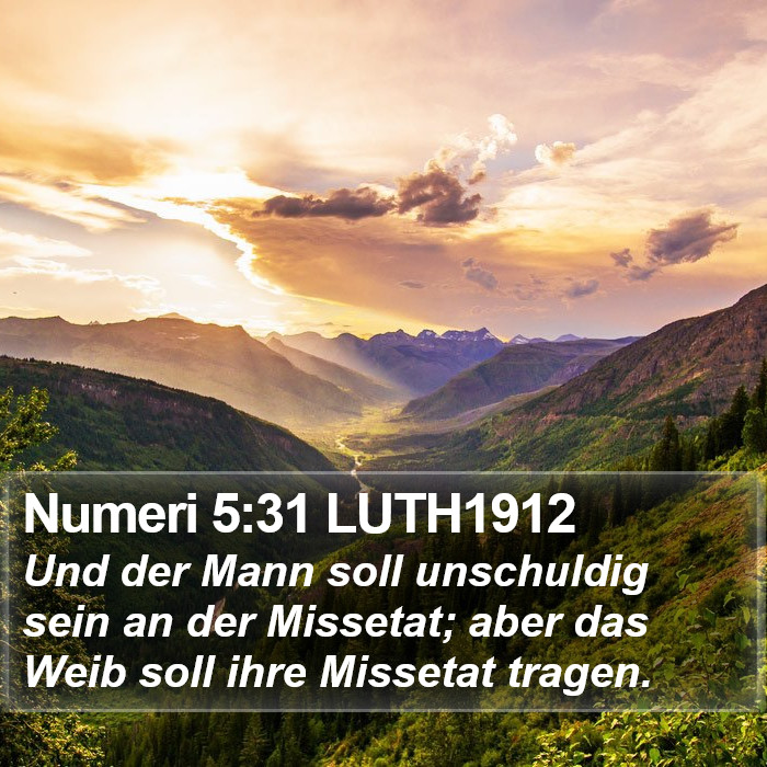 Numeri 5:31 LUTH1912 Bible Study