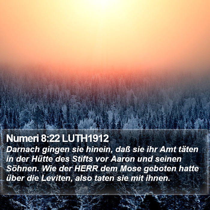 Numeri 8:22 LUTH1912 Bible Study