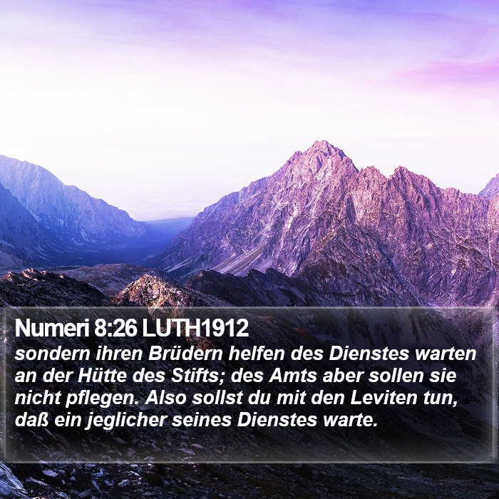 Numeri 8:26 LUTH1912 Bible Study