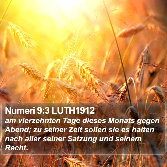 Numeri 9:3 LUTH1912 Bible Study