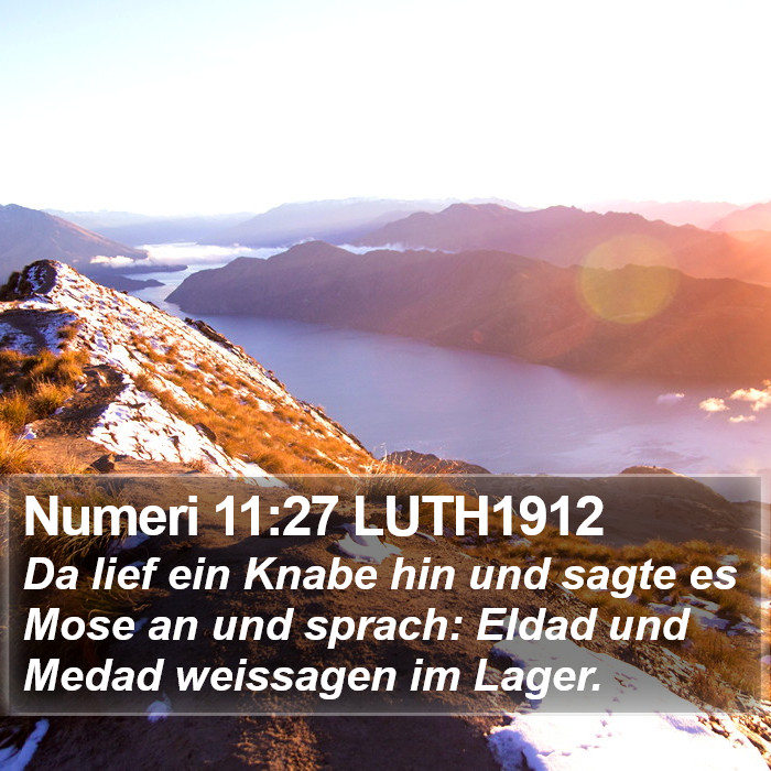 Numeri 11:27 LUTH1912 Bible Study