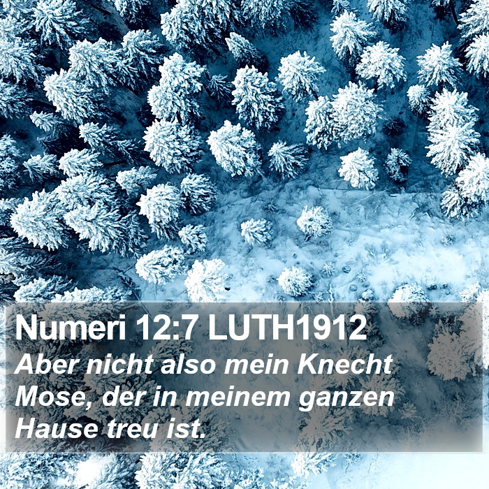 Numeri 12:7 LUTH1912 Bible Study