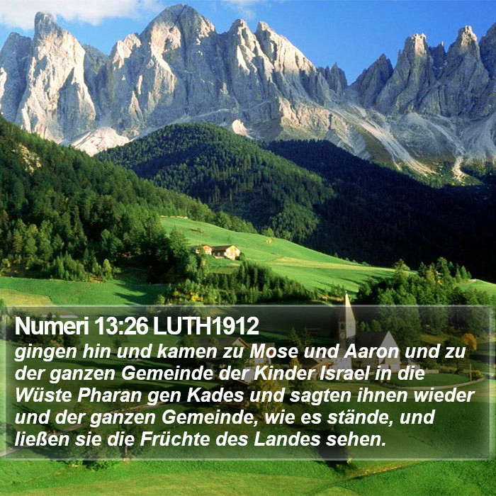 Numeri 13:26 LUTH1912 Bible Study
