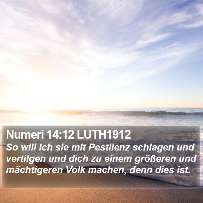 Numeri 14:12 LUTH1912 Bible Study