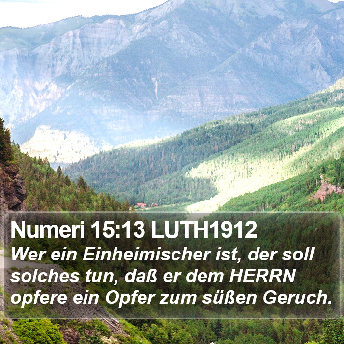 Numeri 15:13 LUTH1912 Bible Study