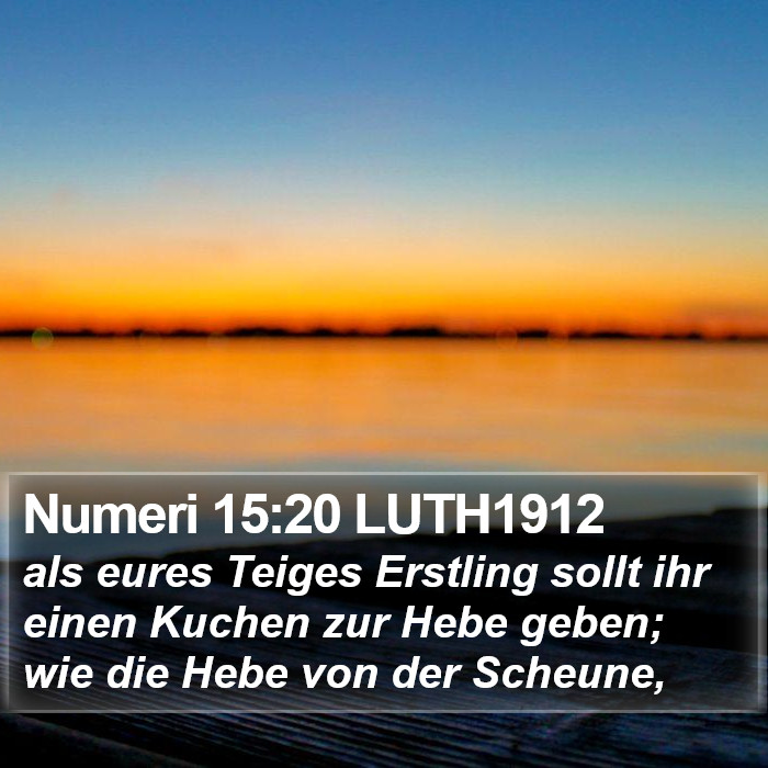 Numeri 15:20 LUTH1912 Bible Study