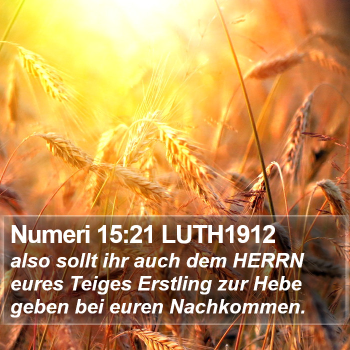 Numeri 15:21 LUTH1912 Bible Study