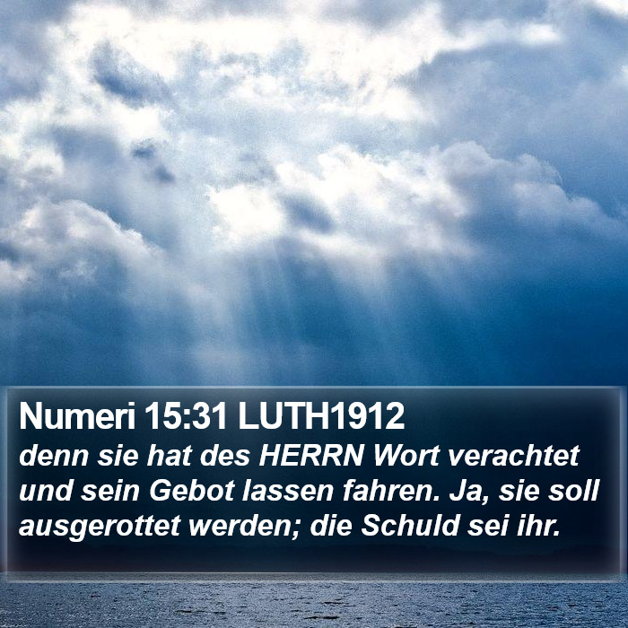 Numeri 15:31 LUTH1912 Bible Study