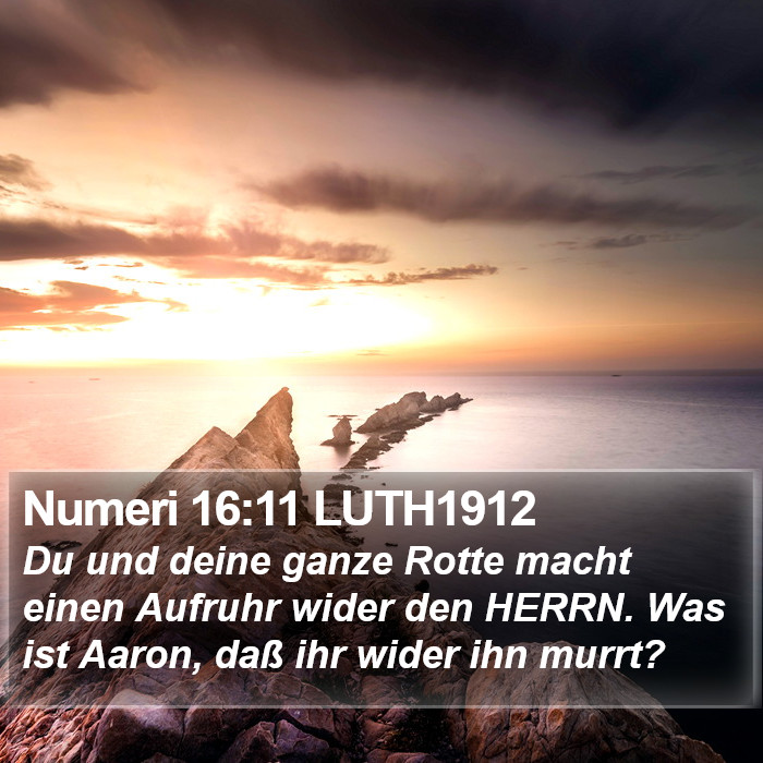 Numeri 16:11 LUTH1912 Bible Study