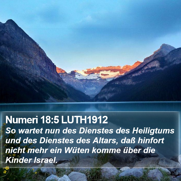 Numeri 18:5 LUTH1912 Bible Study