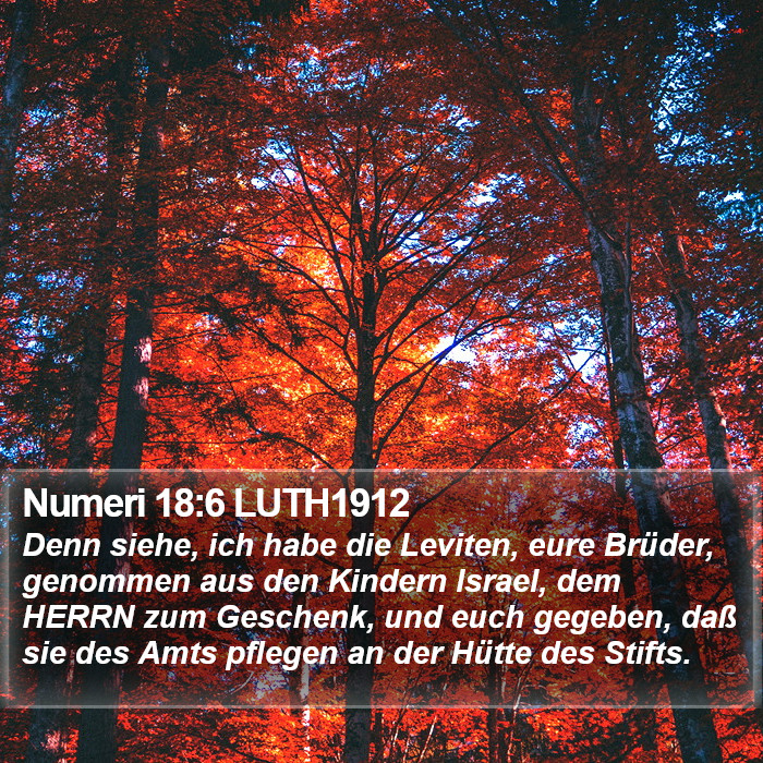 Numeri 18:6 LUTH1912 Bible Study