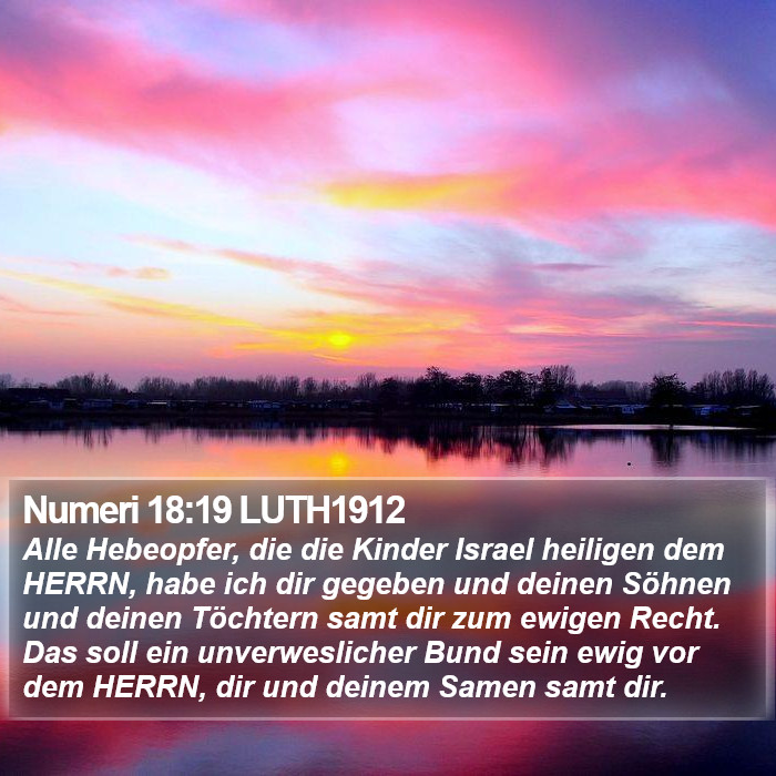 Numeri 18:19 LUTH1912 Bible Study