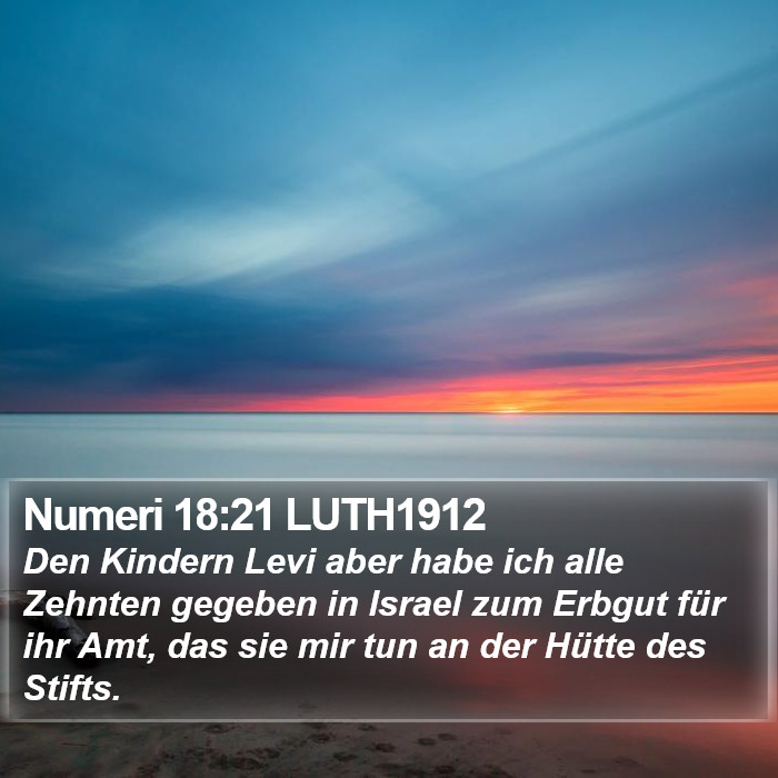 Numeri 18:21 LUTH1912 Bible Study