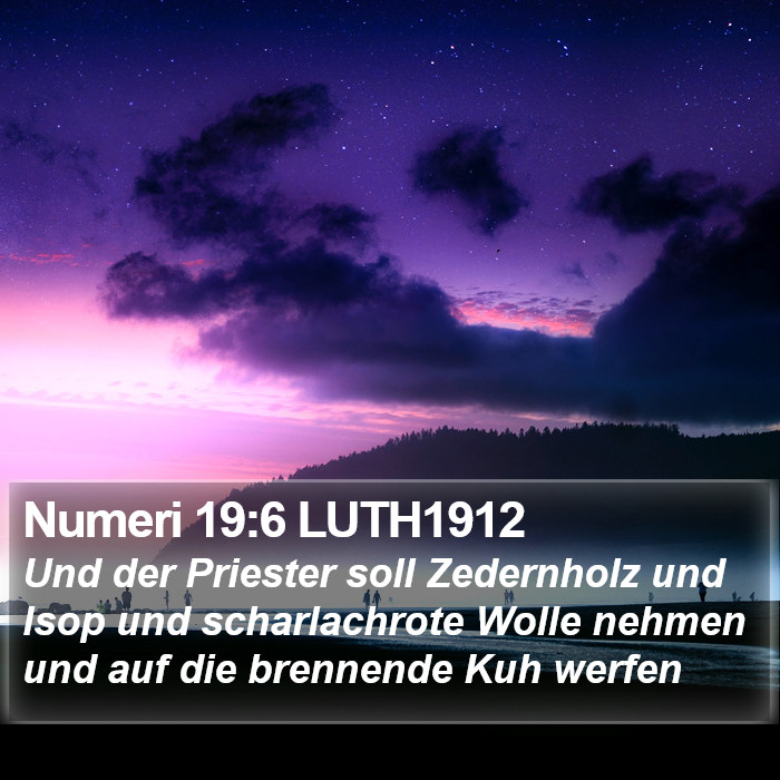 Numeri 19:6 LUTH1912 Bible Study