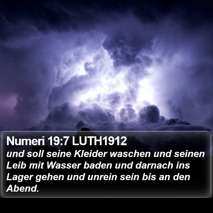 Numeri 19:7 LUTH1912 Bible Study