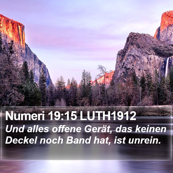 Numeri 19:15 LUTH1912 Bible Study