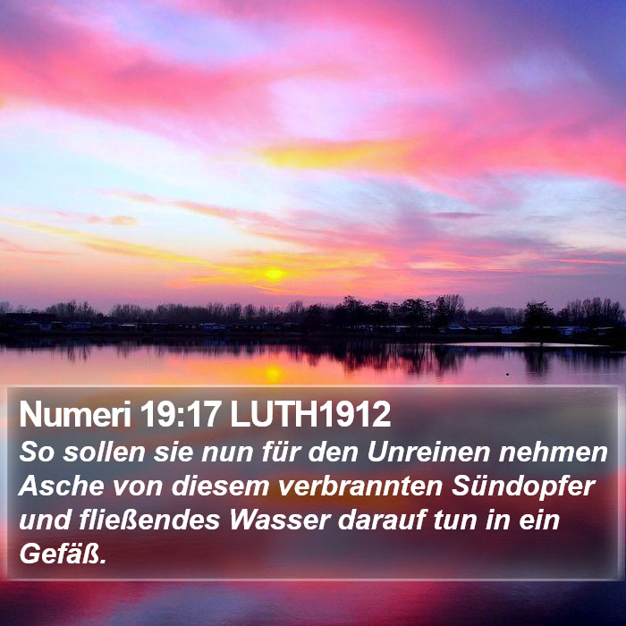 Numeri 19:17 LUTH1912 Bible Study