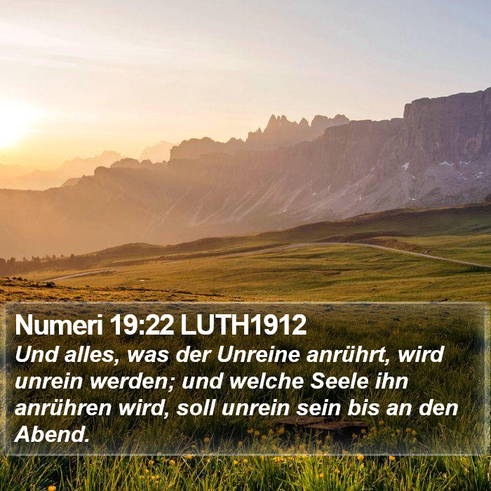 Numeri 19:22 LUTH1912 Bible Study