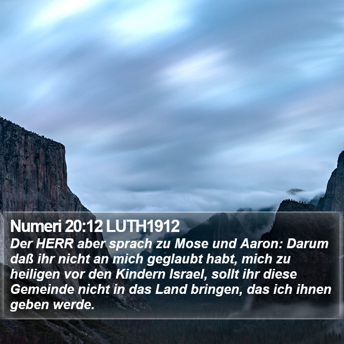 Numeri 20:12 LUTH1912 Bible Study