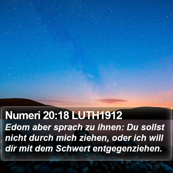 Numeri 20:18 LUTH1912 Bible Study