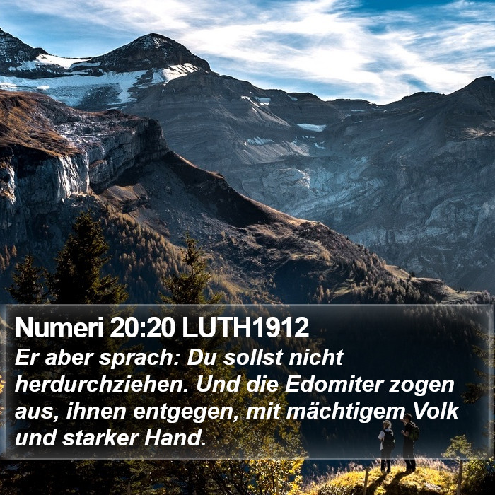 Numeri 20:20 LUTH1912 Bible Study