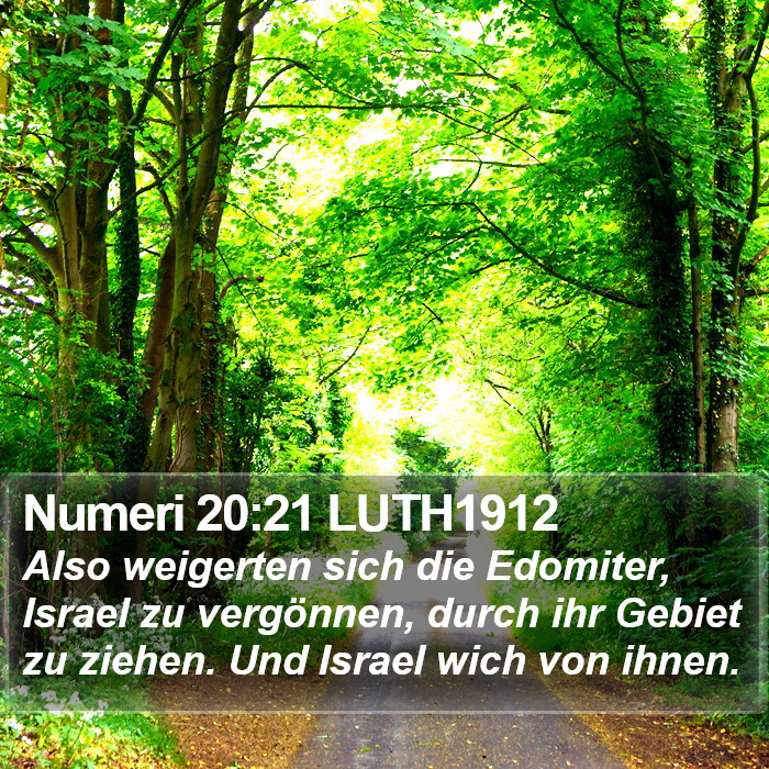 Numeri 20:21 LUTH1912 Bible Study