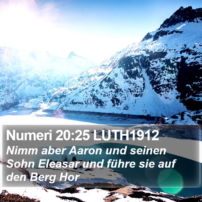 Numeri 20:25 LUTH1912 Bible Study