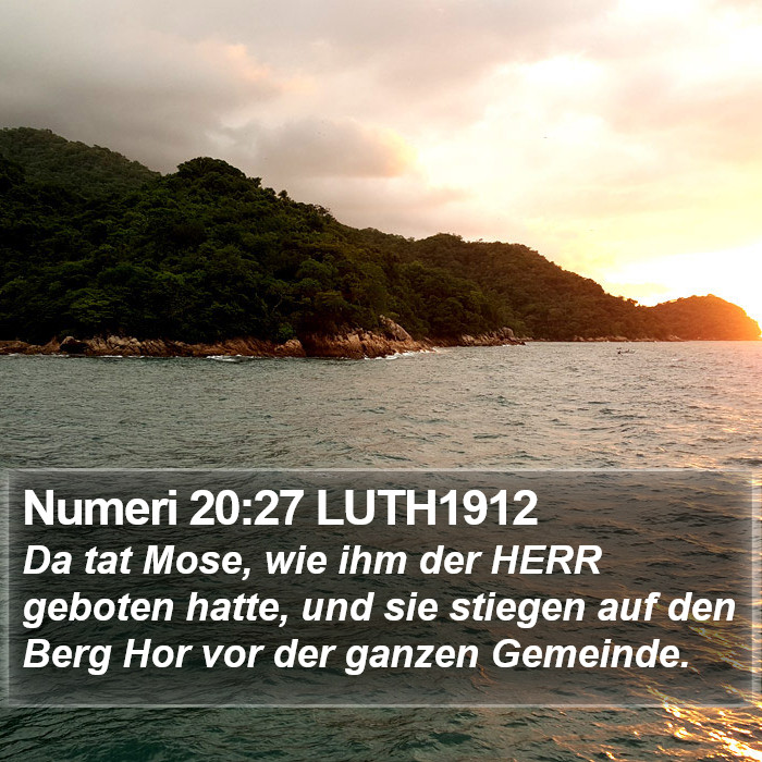 Numeri 20:27 LUTH1912 Bible Study