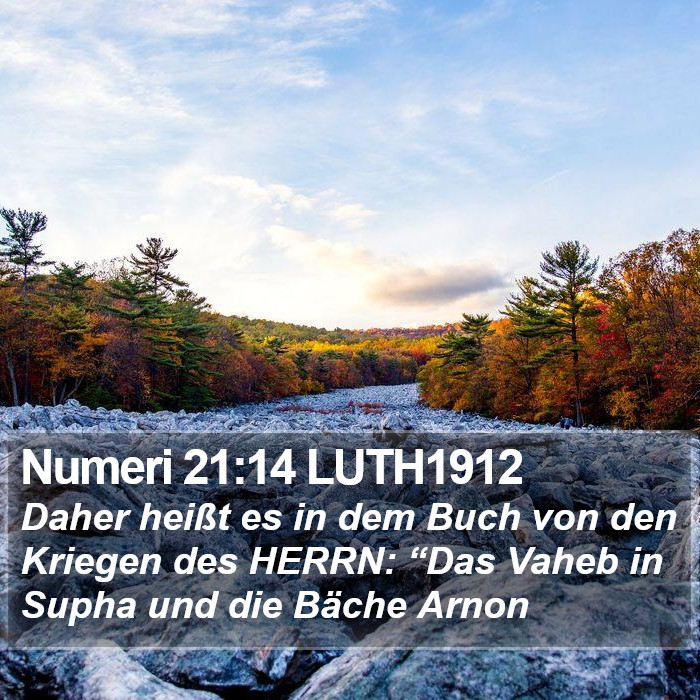 Numeri 21:14 LUTH1912 Bible Study