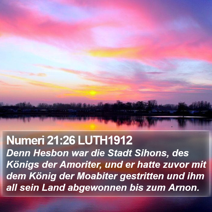 Numeri 21:26 LUTH1912 Bible Study