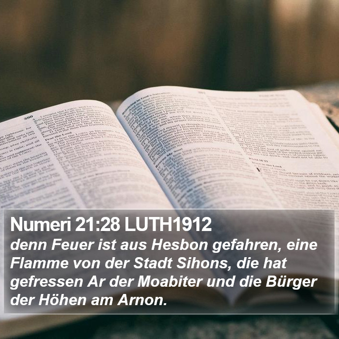Numeri 21:28 LUTH1912 Bible Study