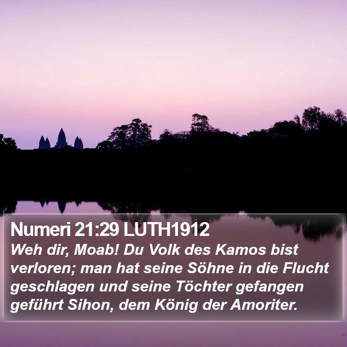 Numeri 21:29 LUTH1912 Bible Study