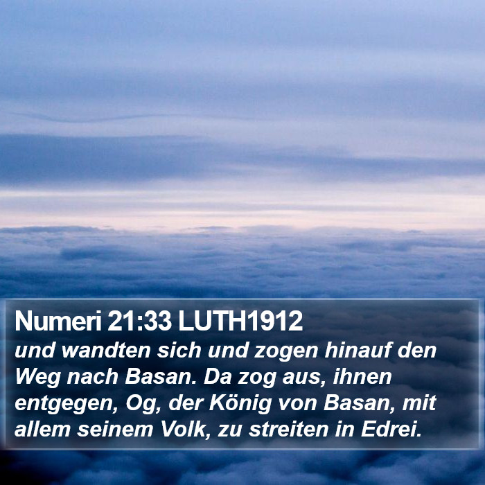 Numeri 21:33 LUTH1912 Bible Study