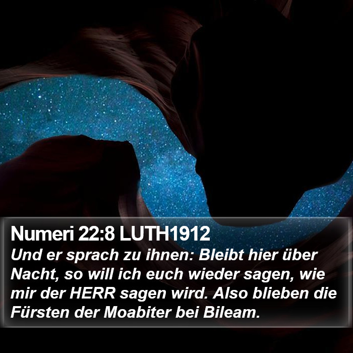 Numeri 22:8 LUTH1912 Bible Study