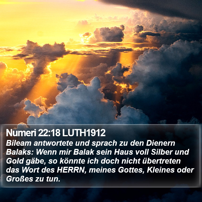 Numeri 22:18 LUTH1912 Bible Study