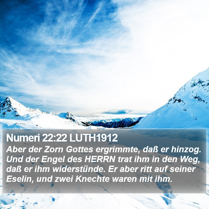 Numeri 22:22 LUTH1912 Bible Study