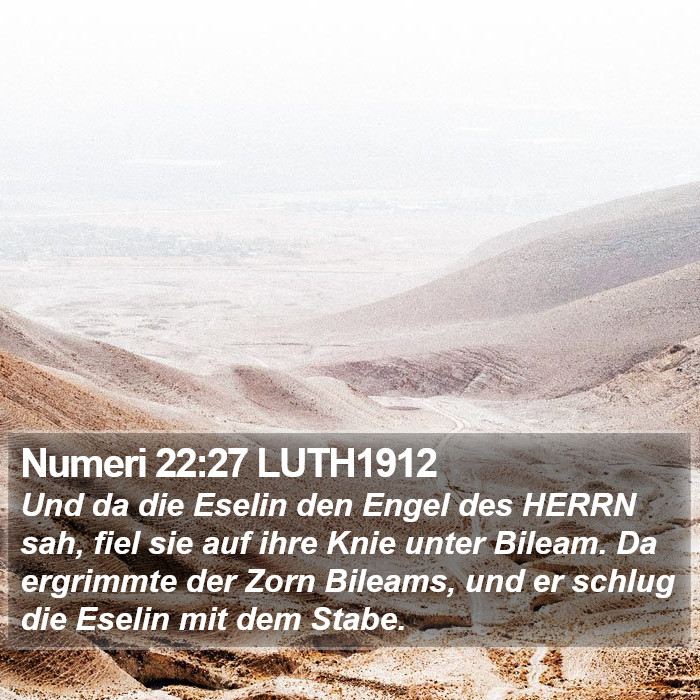 Numeri 22:27 LUTH1912 Bible Study